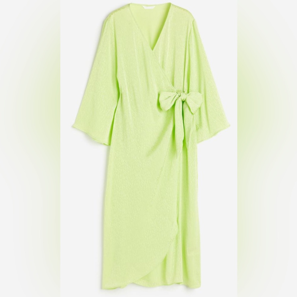 Jacquard Weave Wrap Dress